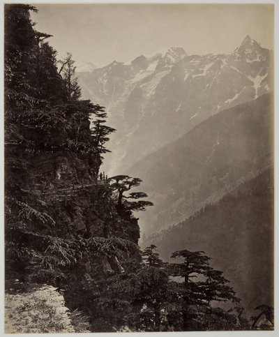 Zonder titel [heuvel en bergen], ca. 1865 door Samuel Bourne