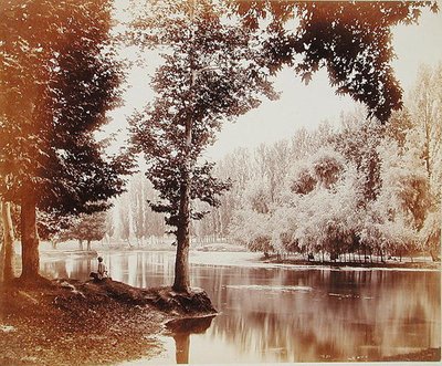 Uitzicht op het Dhul Kanaal, Kashmir, c.1865 door Samuel Bourne