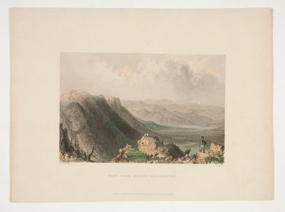Uitzicht vanaf Mount Washington, illustratie voor Nathaniel Parker Willis door Samuel Bradshaw