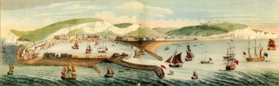 Het zuidelijke uitzicht van Dover, in het graafschap Kent, 1749, 1942 door Samuel Buck
