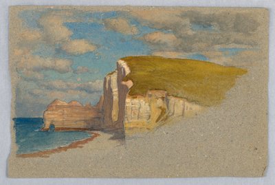 Kliffen bij Étretat door Samuel Colman