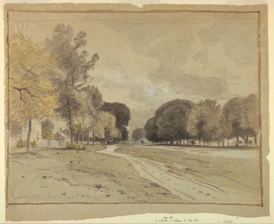 Tekening, Main Street, East Hampton, Long Island, 11 augustus 1880 door Samuel Colman