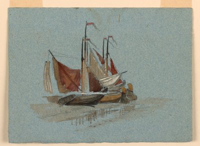 Visserszeilboten door Samuel Colman