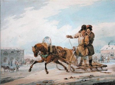 Russische slee door Samuel Colman