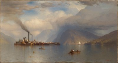 Stormkoning op de Hudson door Samuel Colman
