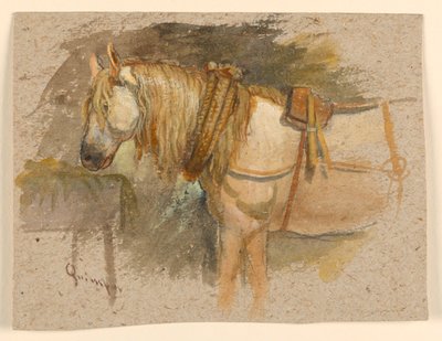 Studie van een Paard, Quimper, Bretagne door Samuel Colman