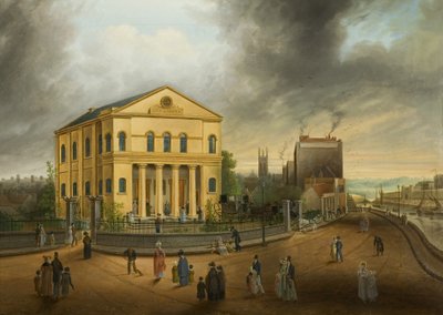 Zondagochtend, naar de kerk gaan, c.1832 door Samuel Colman