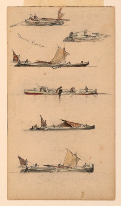 Thames-schepen door Samuel Colman