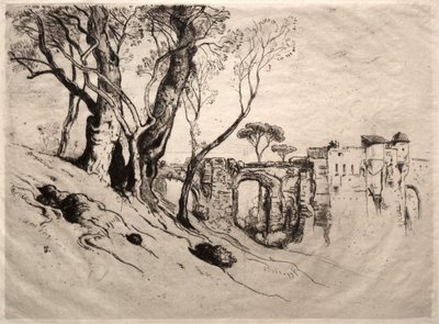 De Olijfbomen van de Rivièra, 1884 door Samuel Colman