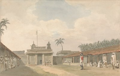 Een Sepoy Sergeant in een Compound door Samuel Davis