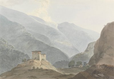 Chukha-kasteel in Bhutan door Samuel Davis
