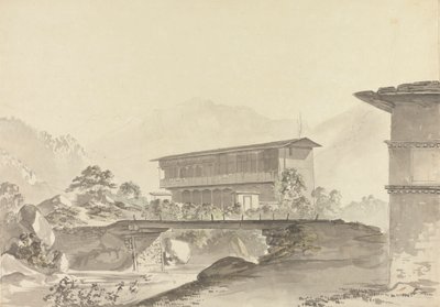 Dichtbij Tassisudon [Tashicho Dzong] door Samuel Davis