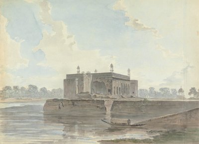 Verwoest Paleis bij een Rivier door Samuel Davis