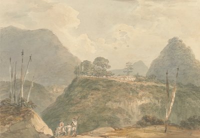 Het dorp Buxadaur [Buxa Duar] [Thibet] door Samuel Davis