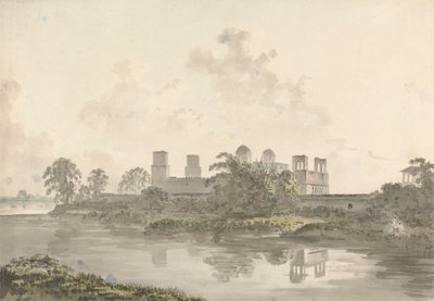 Uitzicht op een fort door Samuel Davis