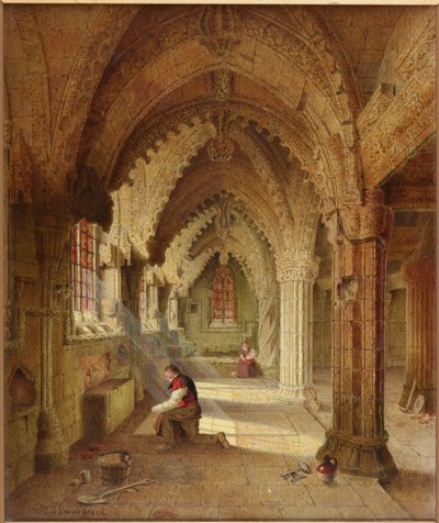 Rosslyn Chapel, ca. 1852 door Samuel Dukinfield Swarbreck