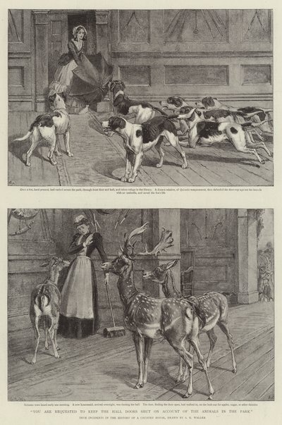 U wordt verzocht de Haldeuren gesloten te houden vanwege de dieren in het park door Samuel Edmund Waller