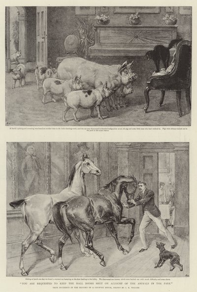 U wordt verzocht de haldeuren gesloten te houden vanwege de dieren in het park door Samuel Edmund Waller