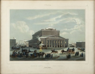 Het Sint-Petersburgs Keizerlijk Bolsjoj Kamenny Theater, Eind 1840 door Samuel Friedrich Diez