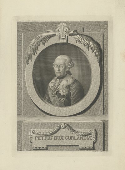 Peter von Biron 1724-1800, Hertog van Koerland en Semigallia, 1781 door Samuel Gottlieb Kuetner
