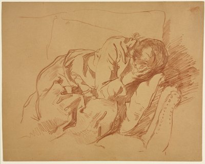 Treurende vrouw (Sarah H. Crone) door Samuel H. Crone
