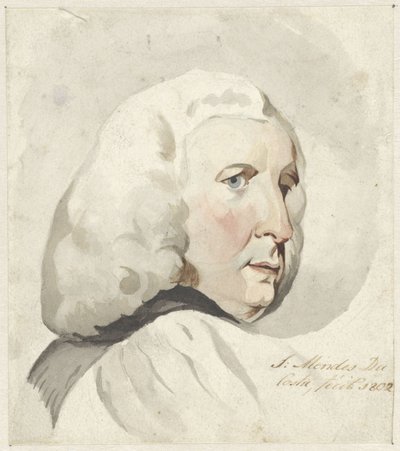 Hoofd van een man, naar rechts door Samuel Henri Mendes da Costa