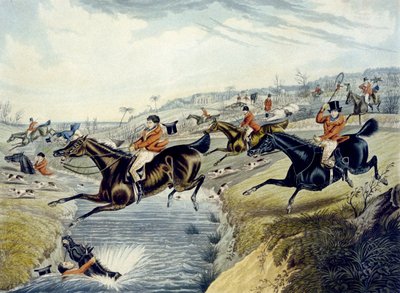 De Grote Leicestershire Vossenjacht, plaat 2 (gegraveerd door Charles Hunt) door Samuel Henry (after) Alken