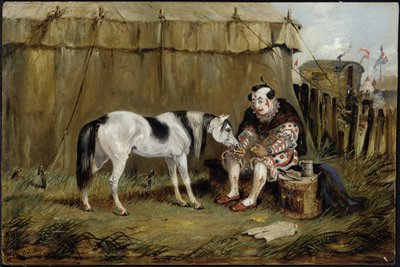 Circus, Pony en Clown door Samuel Henry Alken
