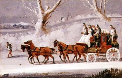 De Koninklijke Post in een sneeuwstorm door Samuel Henry Alken