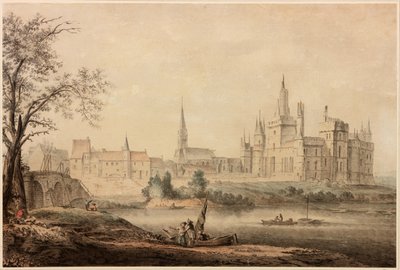 Een Frans Kasteel, 1770 door Samuel Hieronymous Grimm