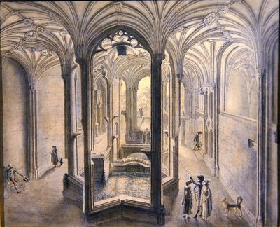 Interieur van Holywell Spa, Noord-Wales door Samuel Hieronymous Grimm