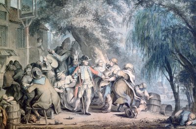 De Rekruterende Sergeant, 18e eeuw door Samuel Hieronymous Grimm