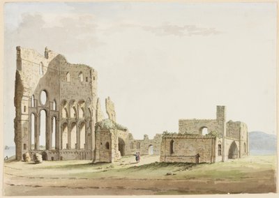 Tynemouth Priory, Northumberland door Samuel Hieronymous Grimm