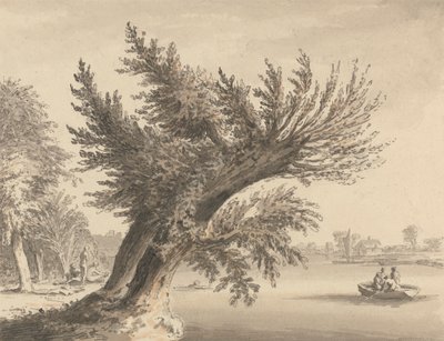 Op de Theems bij Barnes door Samuel Hieronymus Grimm