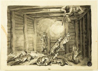 Wolvenjacht in Rusland door Samuel Howett