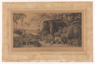 Exotische dieren uit de Koninklijke menagerie aan de Strand, Londen door Samuel Howitt