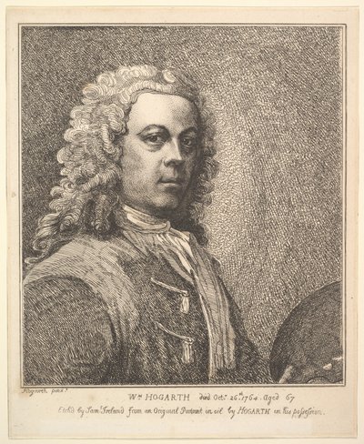 William Hogarth, zelfportret door Samuel Ireland