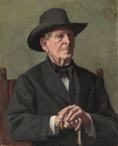 Portret van een "Oude Zeekapitein" door Samuel Isham