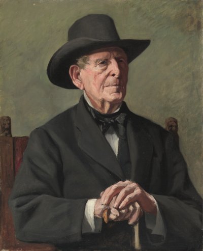 Portret van een Oude Zeekapitein, 19e eeuw door Samuel Isham