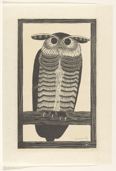 Hoornuil door Samuel Jessurun de Mesquita (signed by artist)