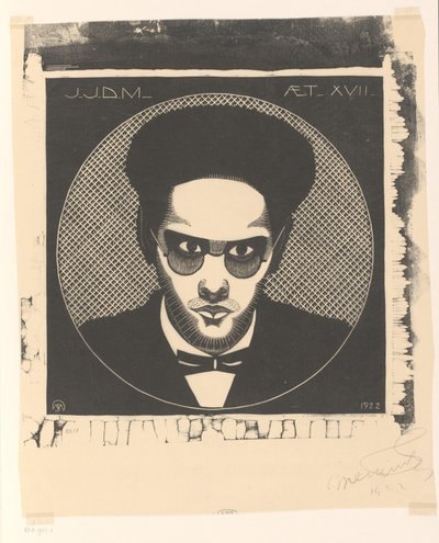 Portret van Jaap Jessurun de Mesquita door Samuel Jessurun de Mesquita (signed by artist)