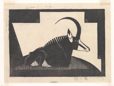 Sabelantilope door Samuel Jessurun de Mesquita (signed by artist)
