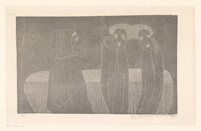 Siamese tweeling door Samuel Jessurun de Mesquita (signed by artist)