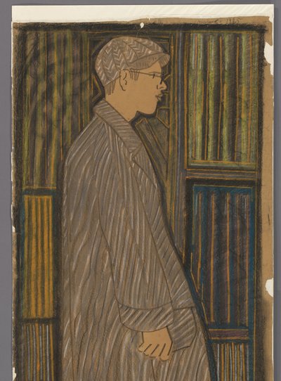 Staande jongen ten voeten uit door Samuel Jessurun de Mesquita (signed by artist)