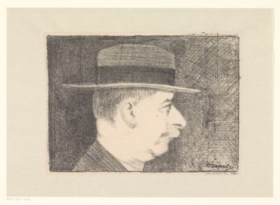 Zelfportret door Samuel Jessurun de Mesquita (signed by artist)