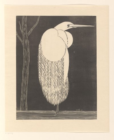 Zilverreiger door Samuel Jessurun de Mesquita