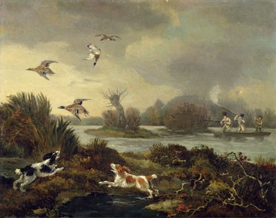 Eendenjacht, ca. 1820-45 door Samuel John Egbert Jones