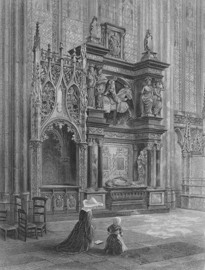 Graf van Louis de Breze, kathedraal van Rouen door Samuel John Hodson