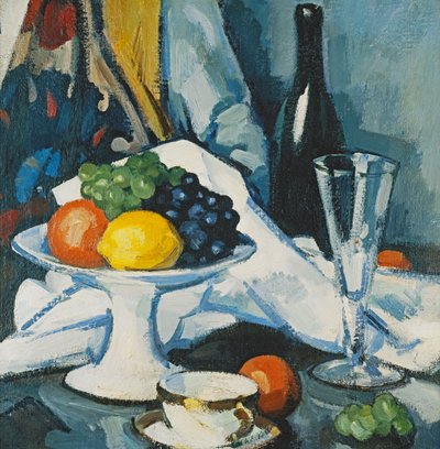 Fruit en wijn door Samuel John Peploe