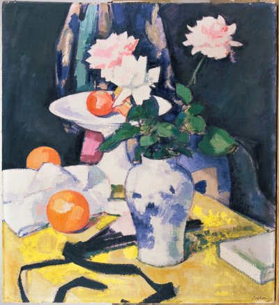 Rozen en sinaasappels, ca. 1920 door Samuel John Peploe